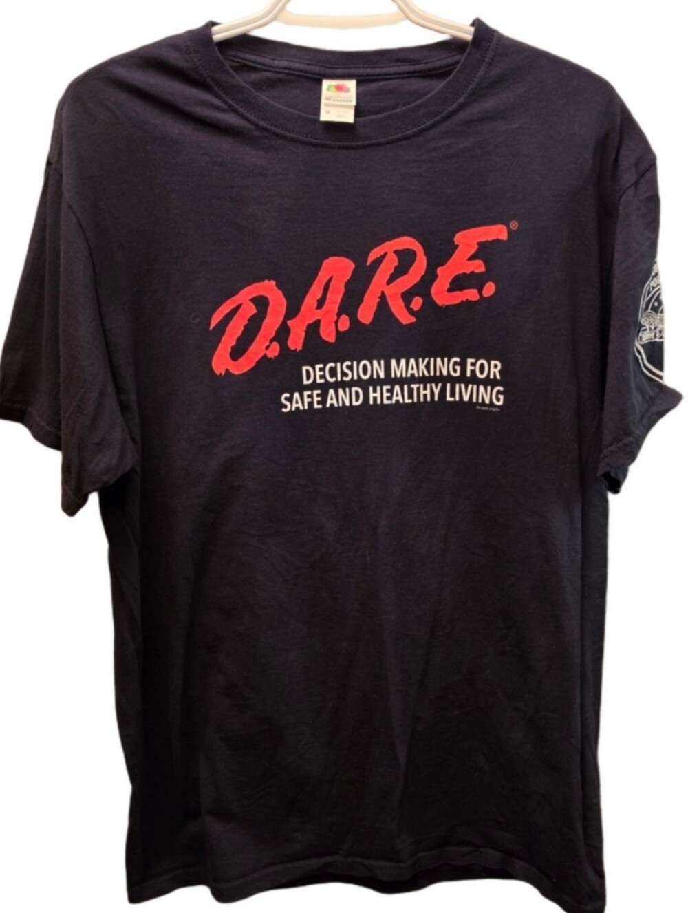 D.A.R.E. Moorhead Police Black Graphic T-Shirt Drug Abuse Resistance Education M